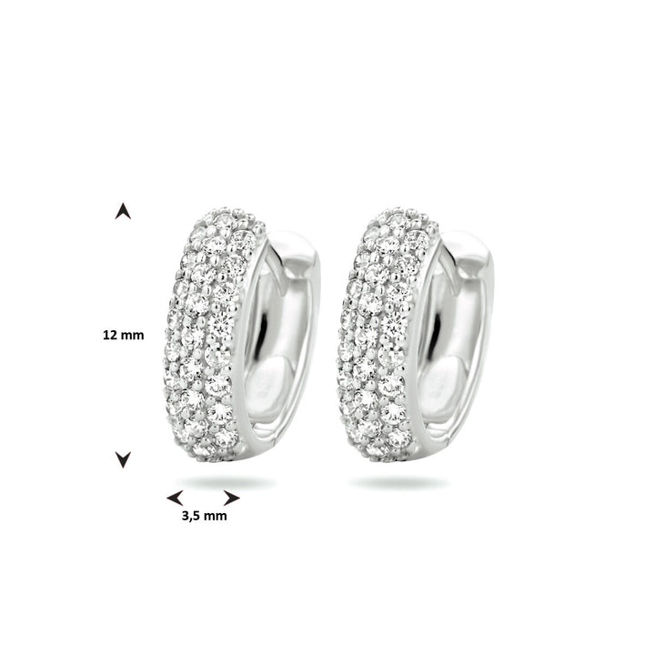 Ohrhänger mit Zirkonia 14K Weißgold
