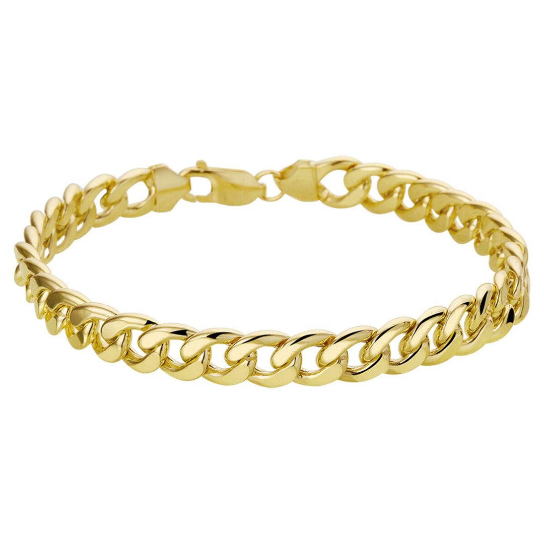 Armband Gourmet 4-seitig geschliffen 8 mm Zilgold (Gelbgold mit Silberkern)