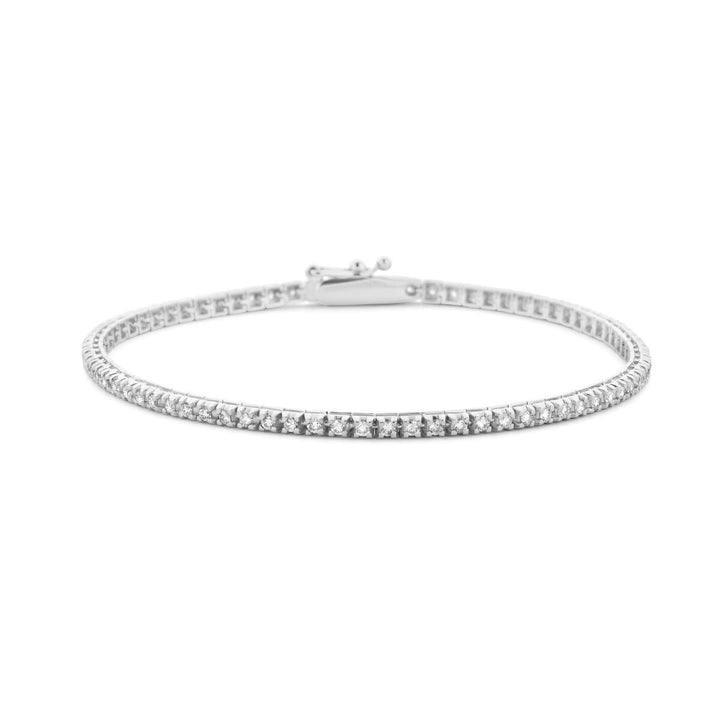 Tennisarmband, im Labor gezüchteter Diamant, 1,00 ct g, Si 2,0 mm, 17,5 cm, 14 K Weißgold