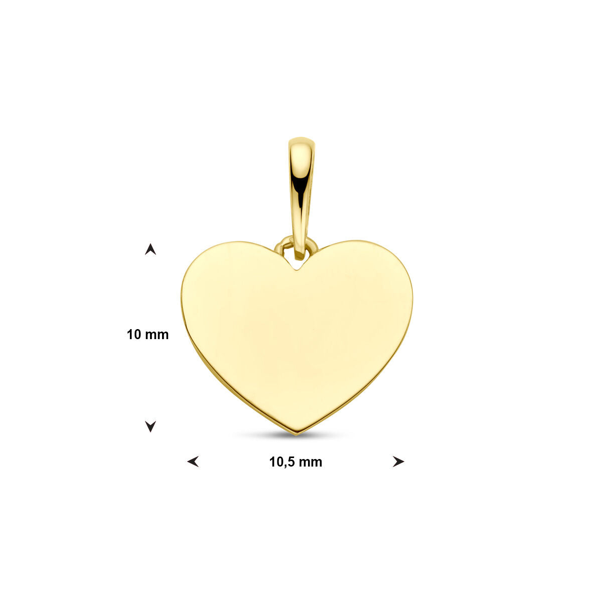 Gravuranhänger Herz 14K Gelbgold