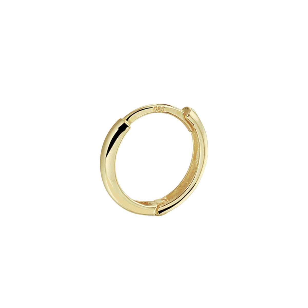 Klapp-Ohrring aus 14K Gelbgold mit glänzender Oberfläche und schlichter Form