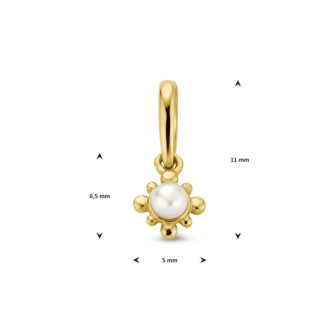 Anhänger Blumenperle 14K Gelbgold