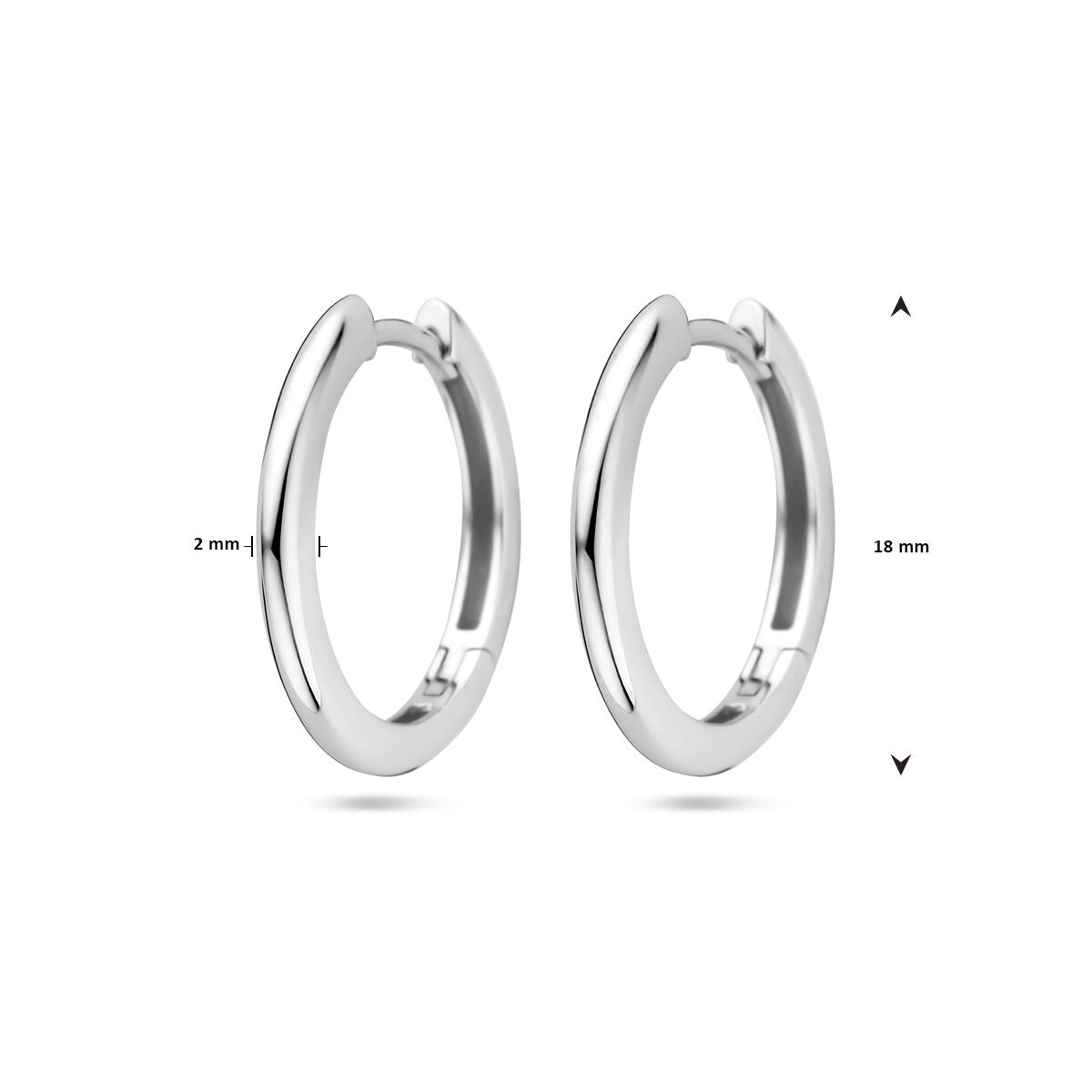 Ohrhänger 2,0 mm Silber rhodiniert 