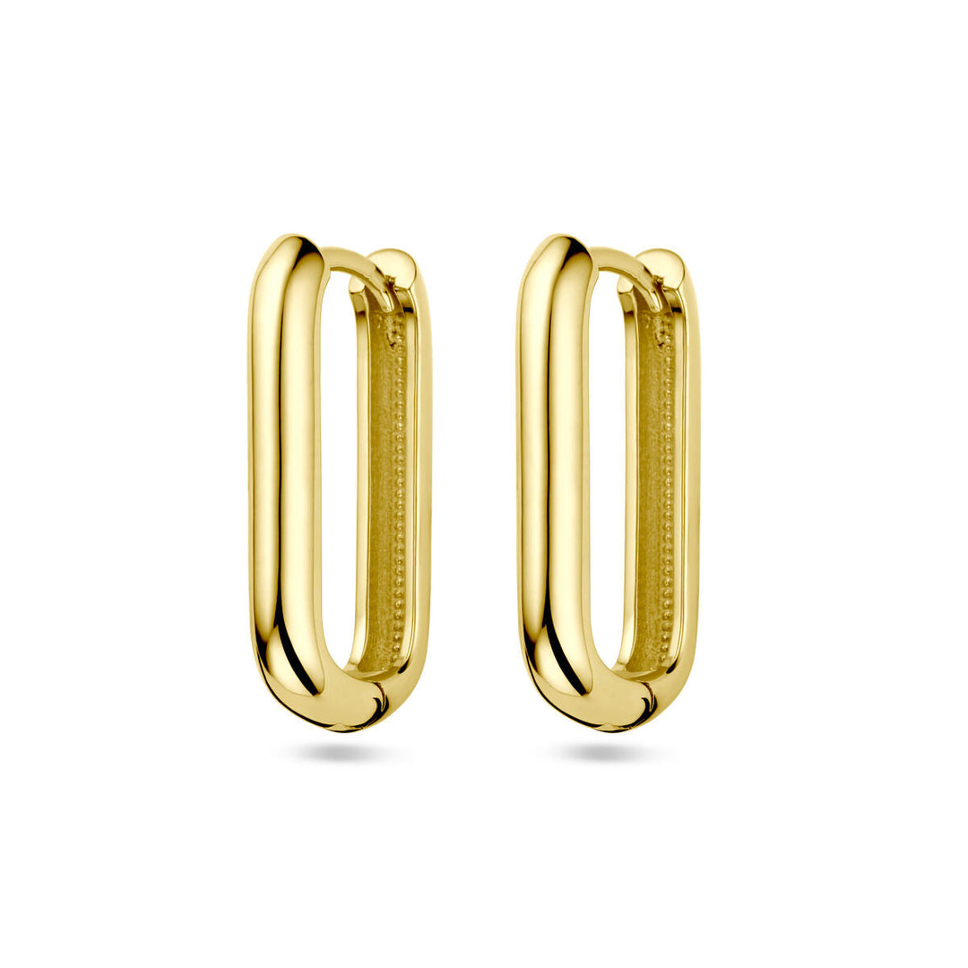 Tropfenohrringe Büroklammer 14K Gelbgold