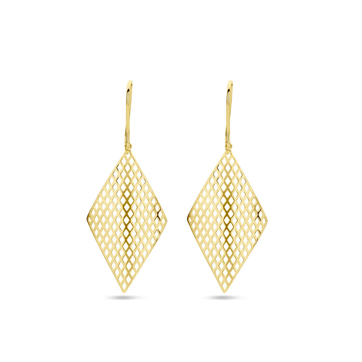 Van der Kooij Collection – Ohrringe mit Diamanten, französischer Haken, 14 Karat Gelbgold