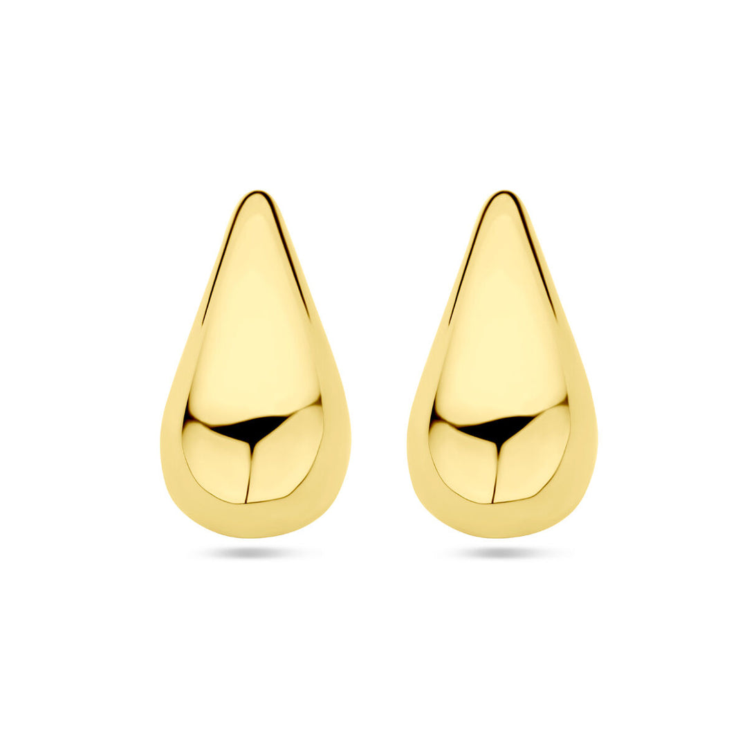 Ohrstecker Tropfen 1 Mikron Silber vergoldet (gelb)