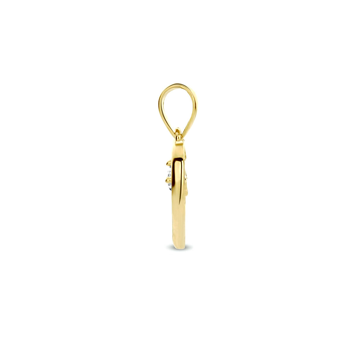 Anhänger Herz Zirkonia 14K Gelbgold