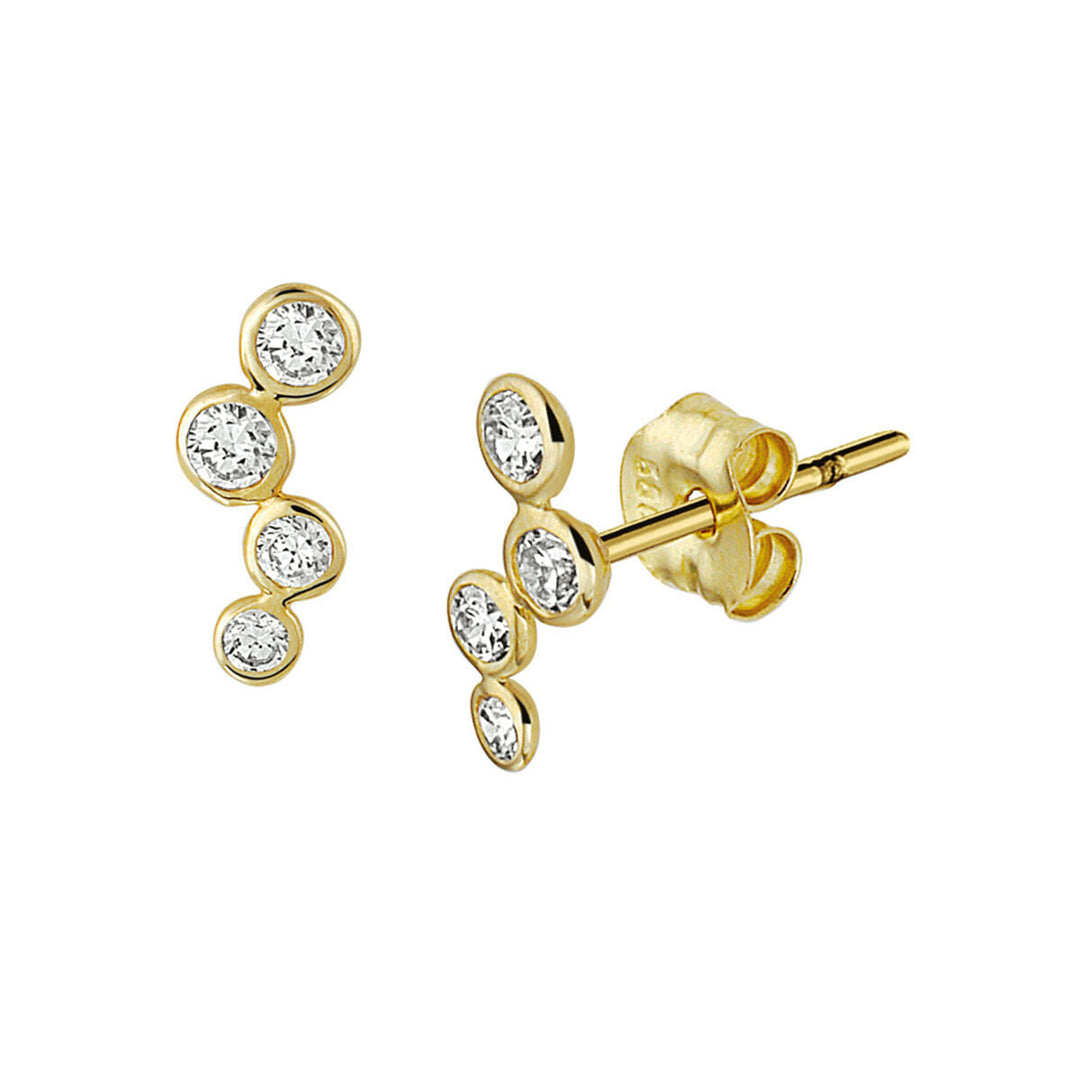 Ohrstecker Zirkonia 14K Gelbgold