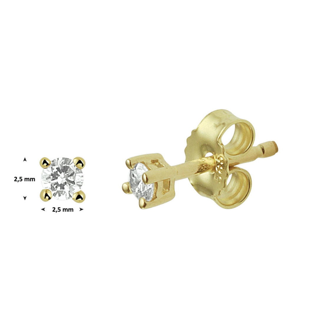 Ohrstecker Diamant 0,10 ct (2x0,05 ct) H SI 14K Gelbgold