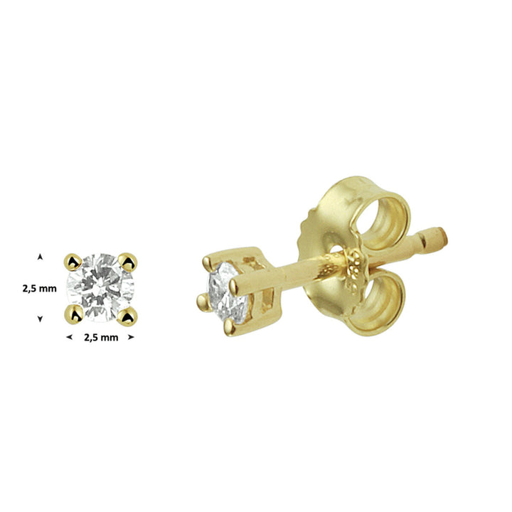 Ohrstecker Diamant 0,10 ct (2x0,05 ct) H SI 14K Gelbgold