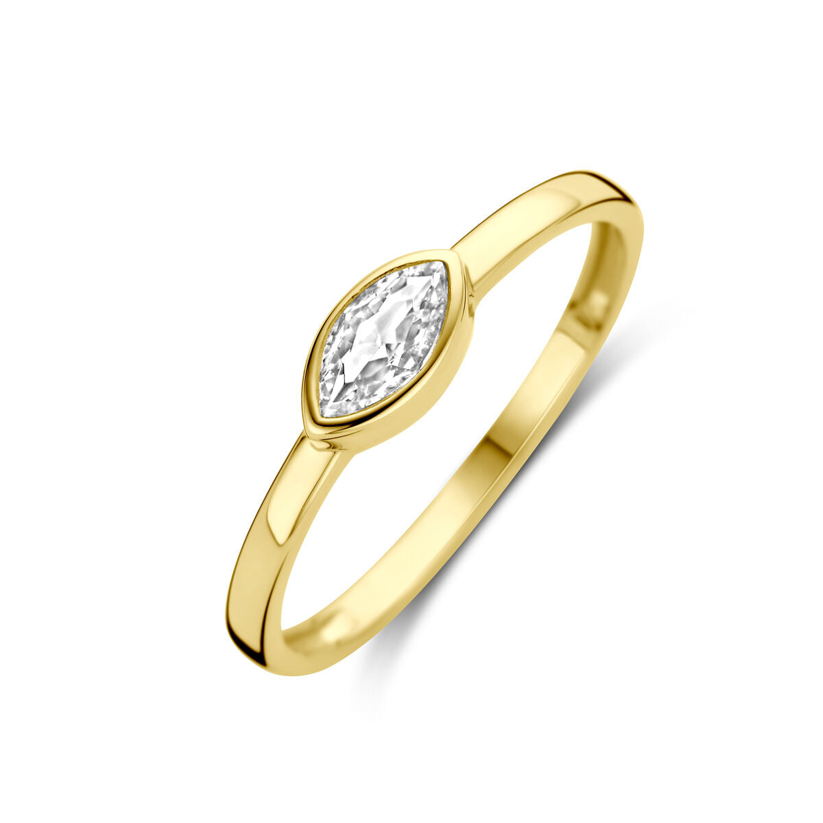 Samenring Zirkonia 14K Gelbgold