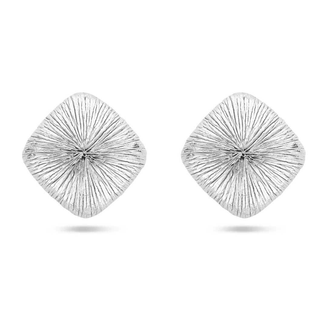 oorknoppen  27 mm zilver gerhodineerd