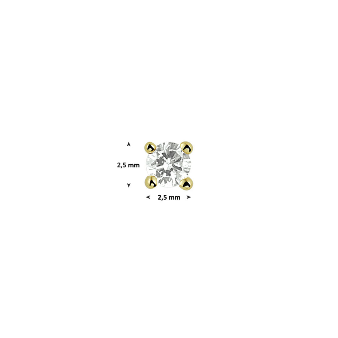 Ohrstecker Diamant 0,05 ct h si pro Stück 14 K Gelbgold