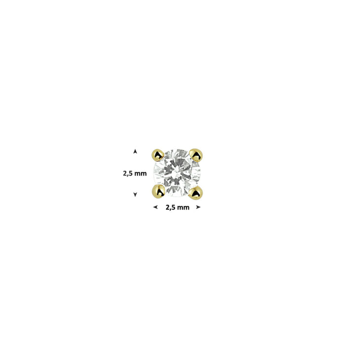 Ohrstecker Diamant 0,05 ct h si pro Stück 14 K Gelbgold
