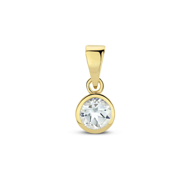 Anhänger mit Geburtsstein 14K Gelbgold