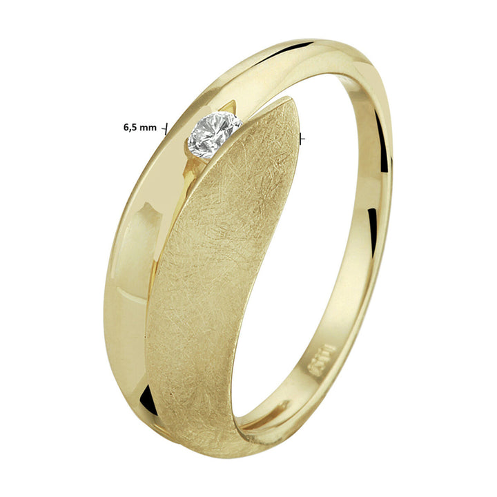 Ring Diamant 0,07 ct h SI 14K Gelbgold