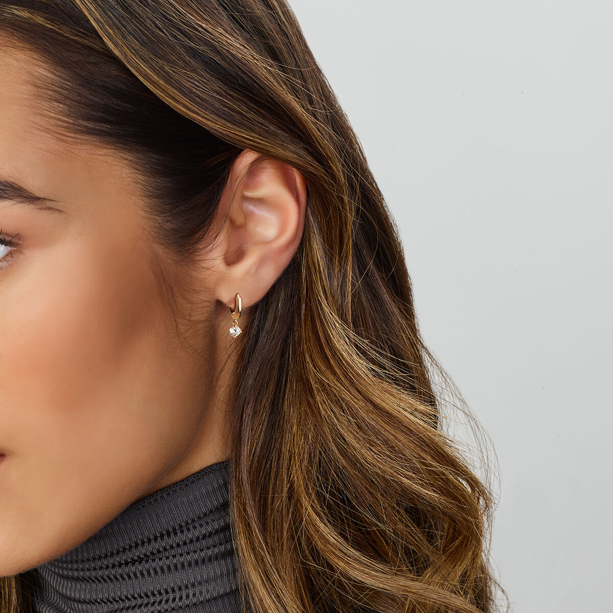 Ohrhänger Zirkonia 14K Gelbgold