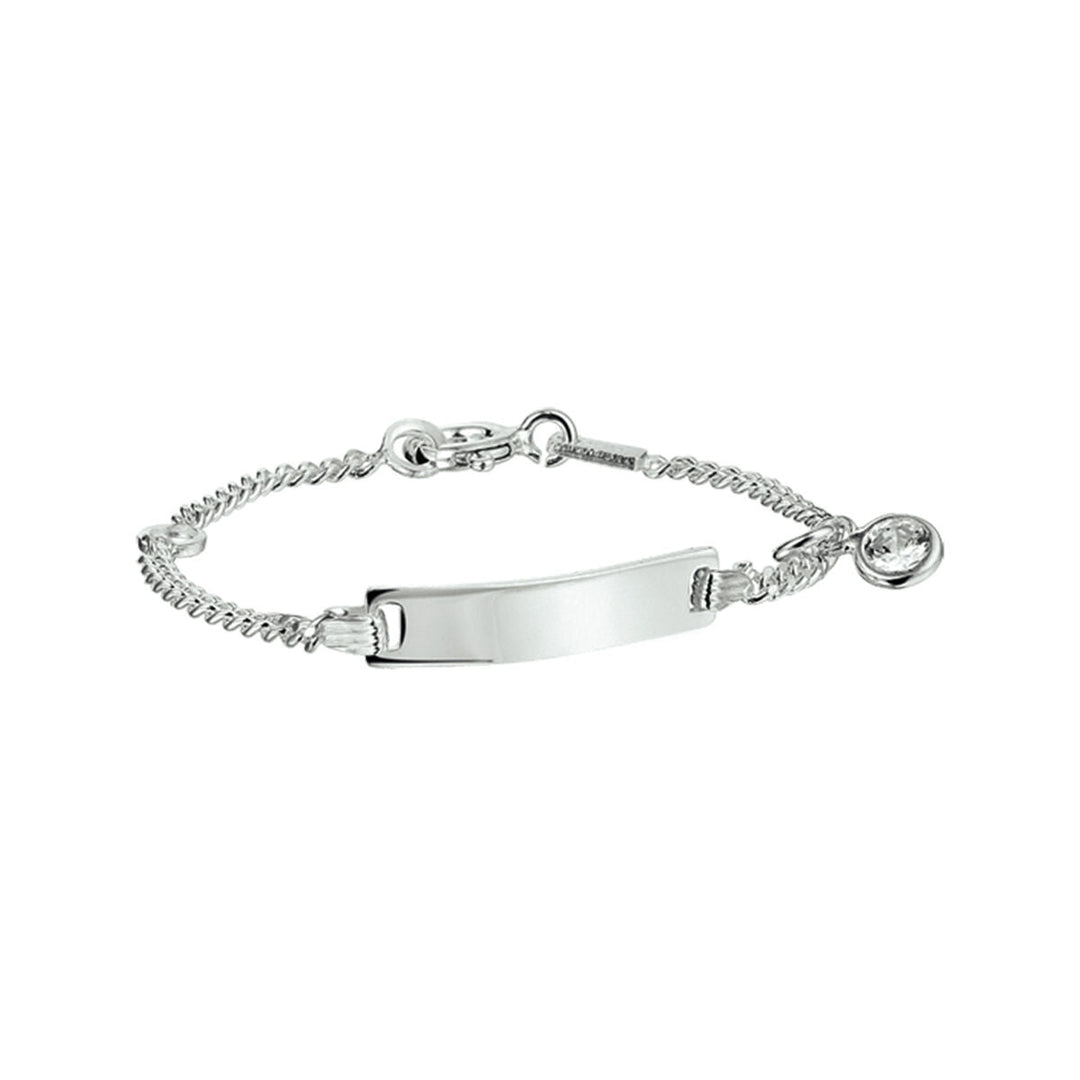 Gravurarmband Zirkonia 11 - 13 cm Silber rhodiniert