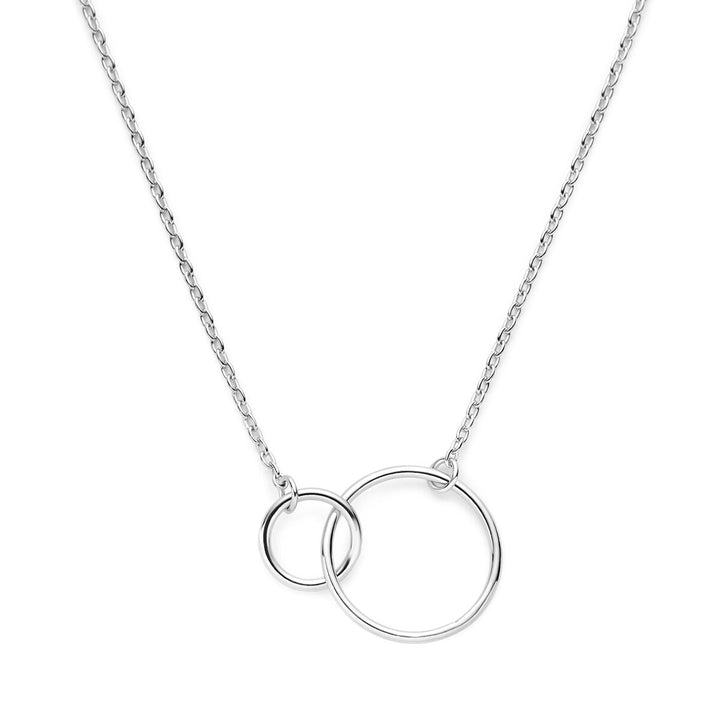 Halskette Kreise 41 + 4 cm Silber rhodiniert