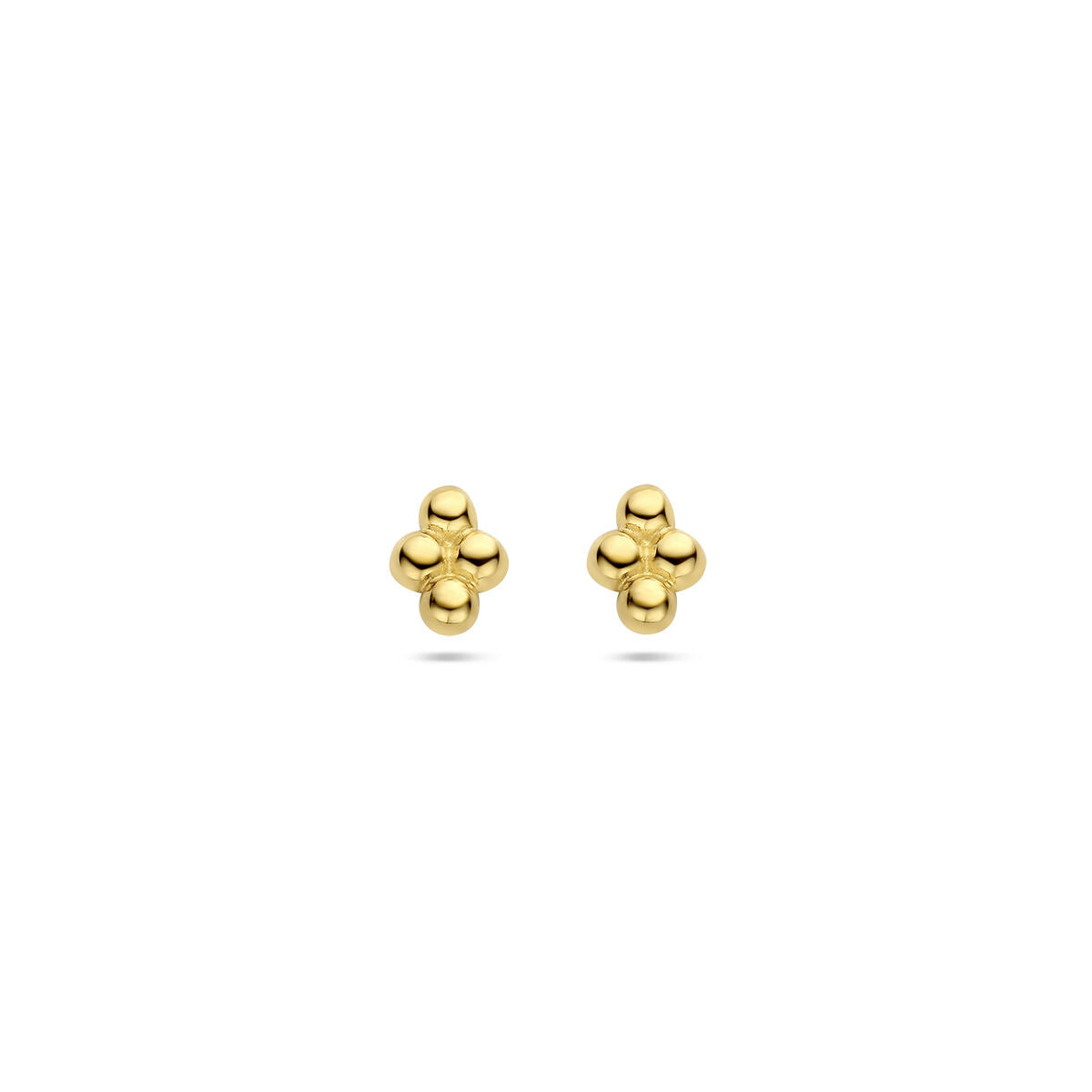 Ohrstecker aus 14K Gelbgold in Kugelform mit drei kleinen Kugeln