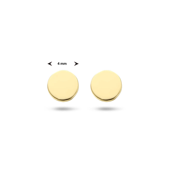 Ohrstecker rund 14K Gelbgold