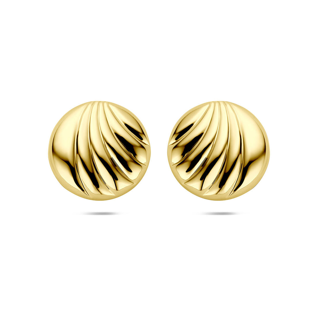 Verguld zilveren oorknoppen 18 mm – tijdloze statement oorbellen
