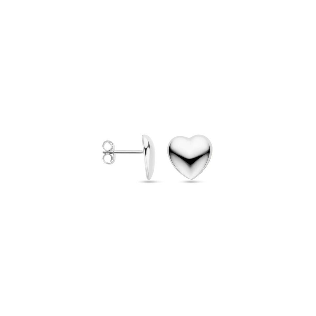 oorknoppen hartje 11 mm zilver gerhodineerd