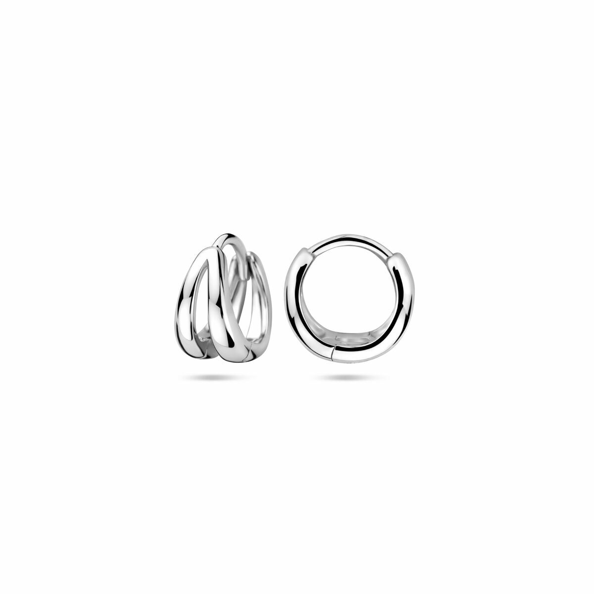 Klappcreolen 10,5 mm Silber rhodiniert