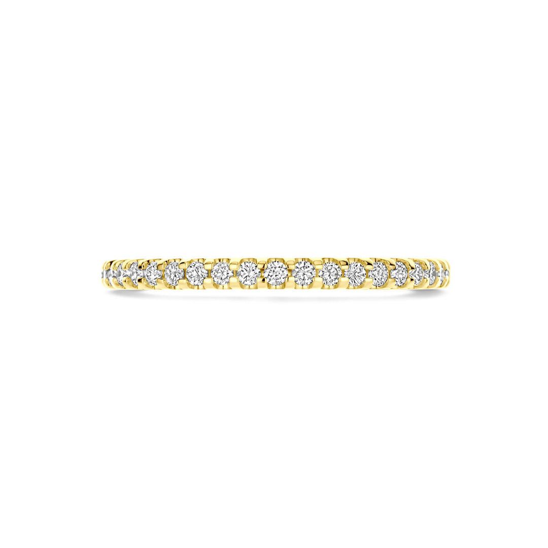 ring lab grown diamant 0.25ct h si 14K geelgoud