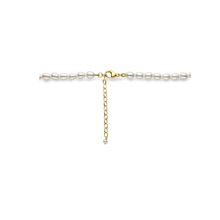 Gold Damenhalskette Perlen 14K