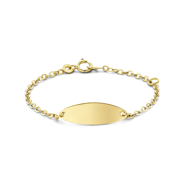 9-Karat-Gravur-Armbandplatte 6,0 mm 9-Karat-Gelbgold gefärbt