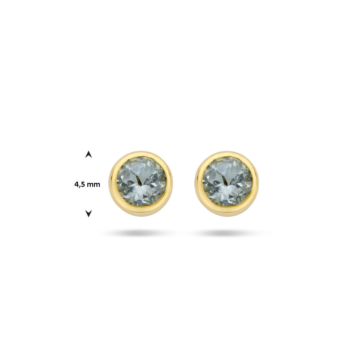 Ohrstecker Blautopas 14K Gelbgold
