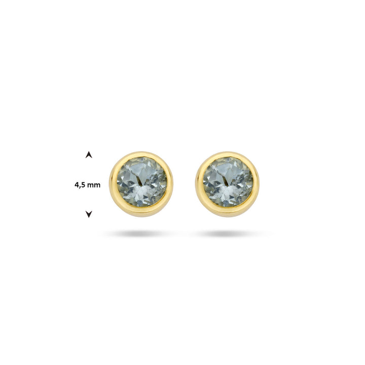 Ohrstecker Blautopas 14K Gelbgold