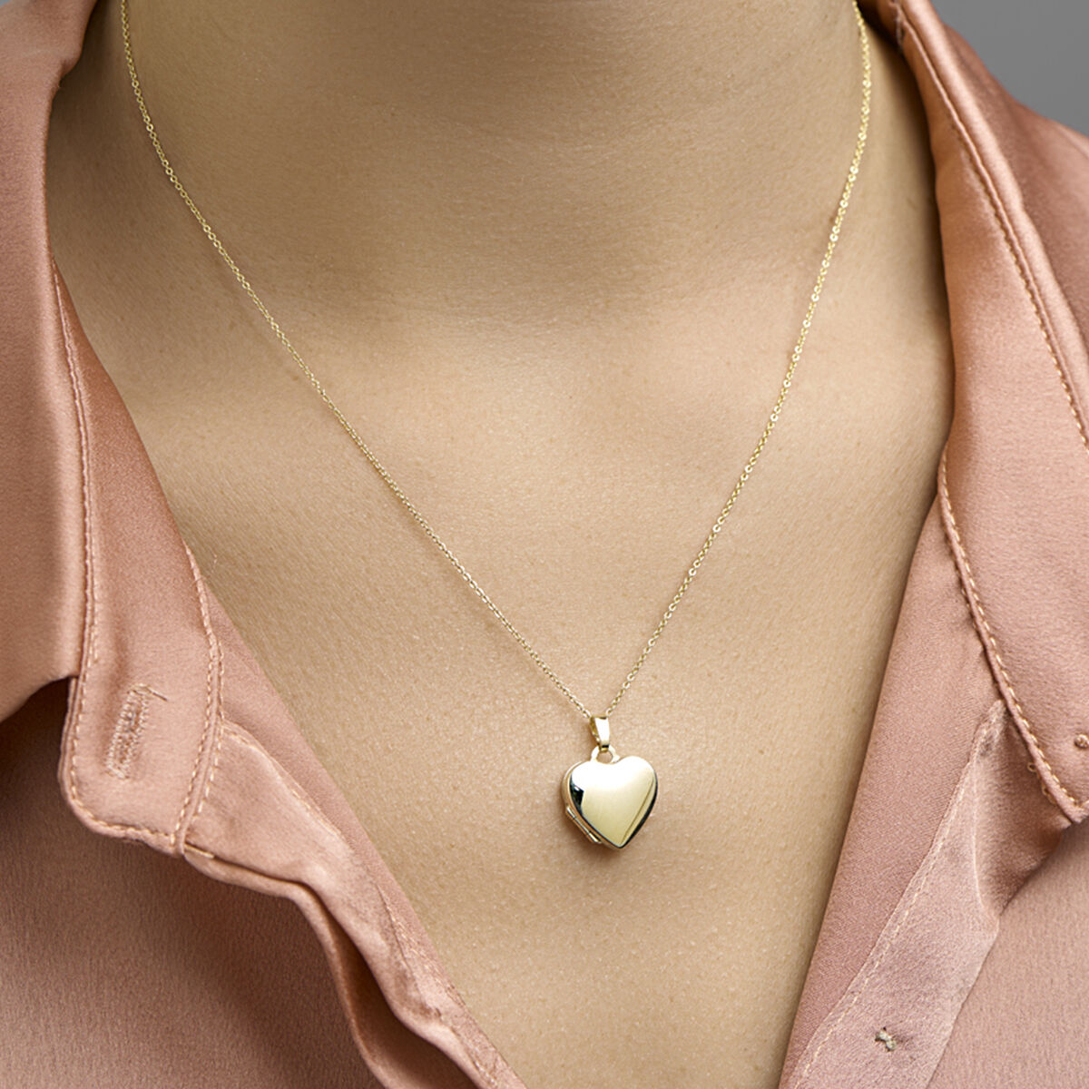 Medaillon Herz 14K Gelbgold