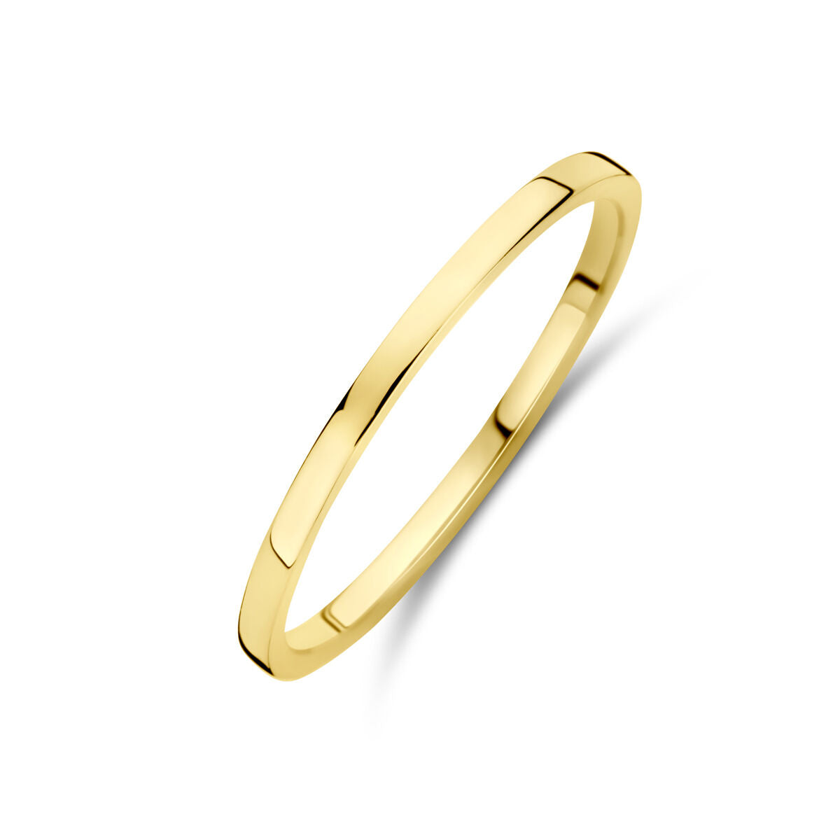 Ring aus 14K Gelbgold mit schmalem, glänzendem Design