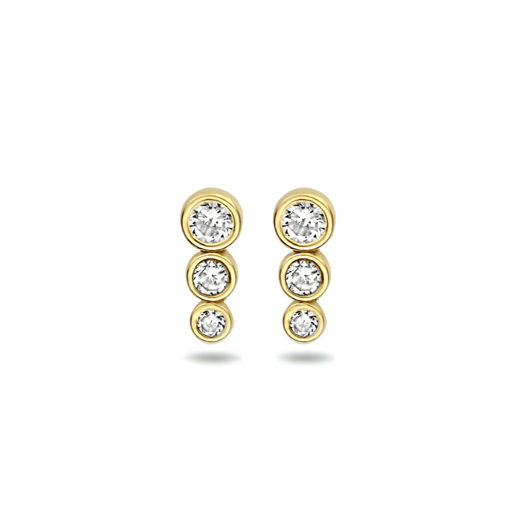 Ohrstecker Zirkonia 14K Gelbgold