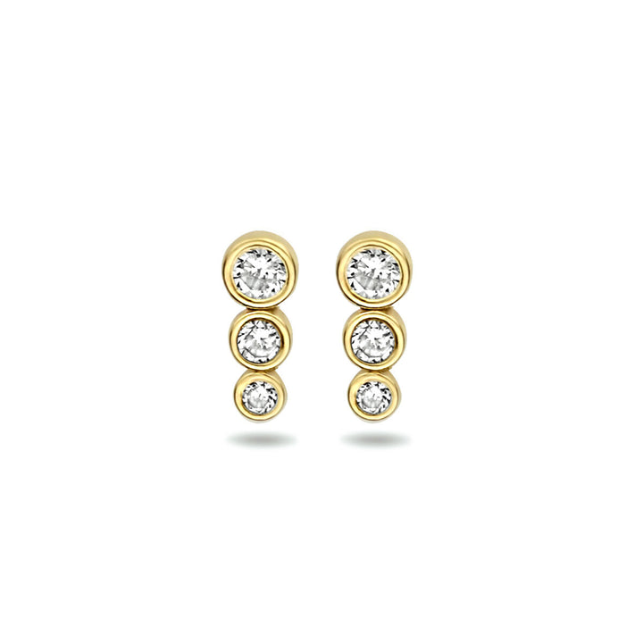 Ohrstecker Zirkonia 14K Gelbgold