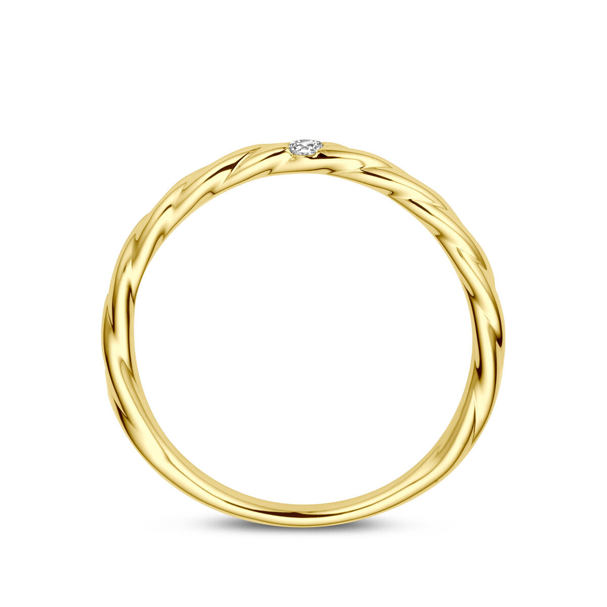 Ring Diamant 0,03 ct h SI 14K Gelbgold