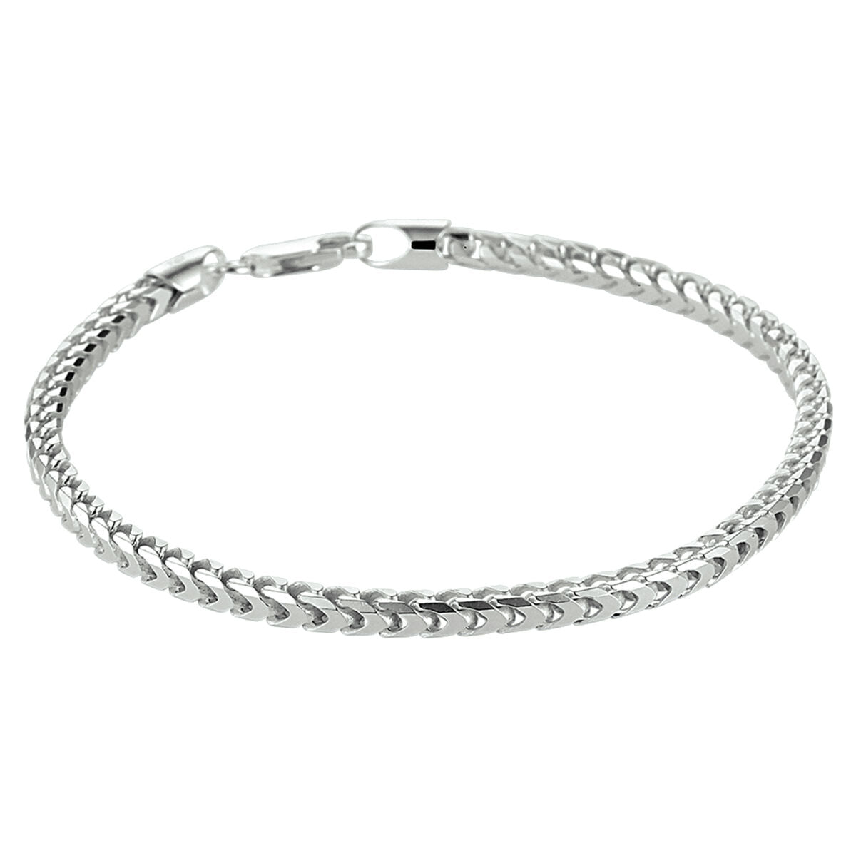 Gourmette-Armband mit 3,0 mm breiten Gliedern aus Silber