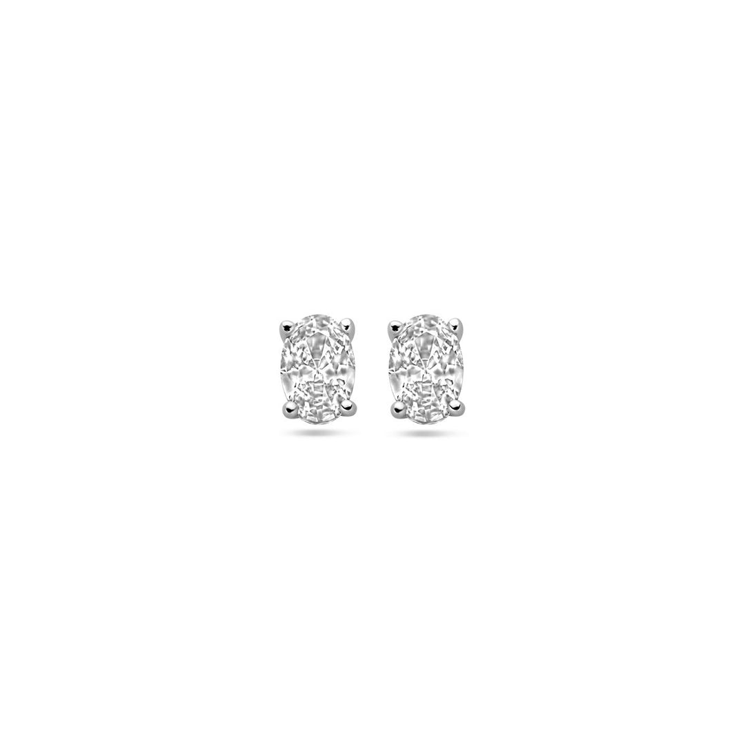 Ohrstecker Zirkonia Silber rhodiniert