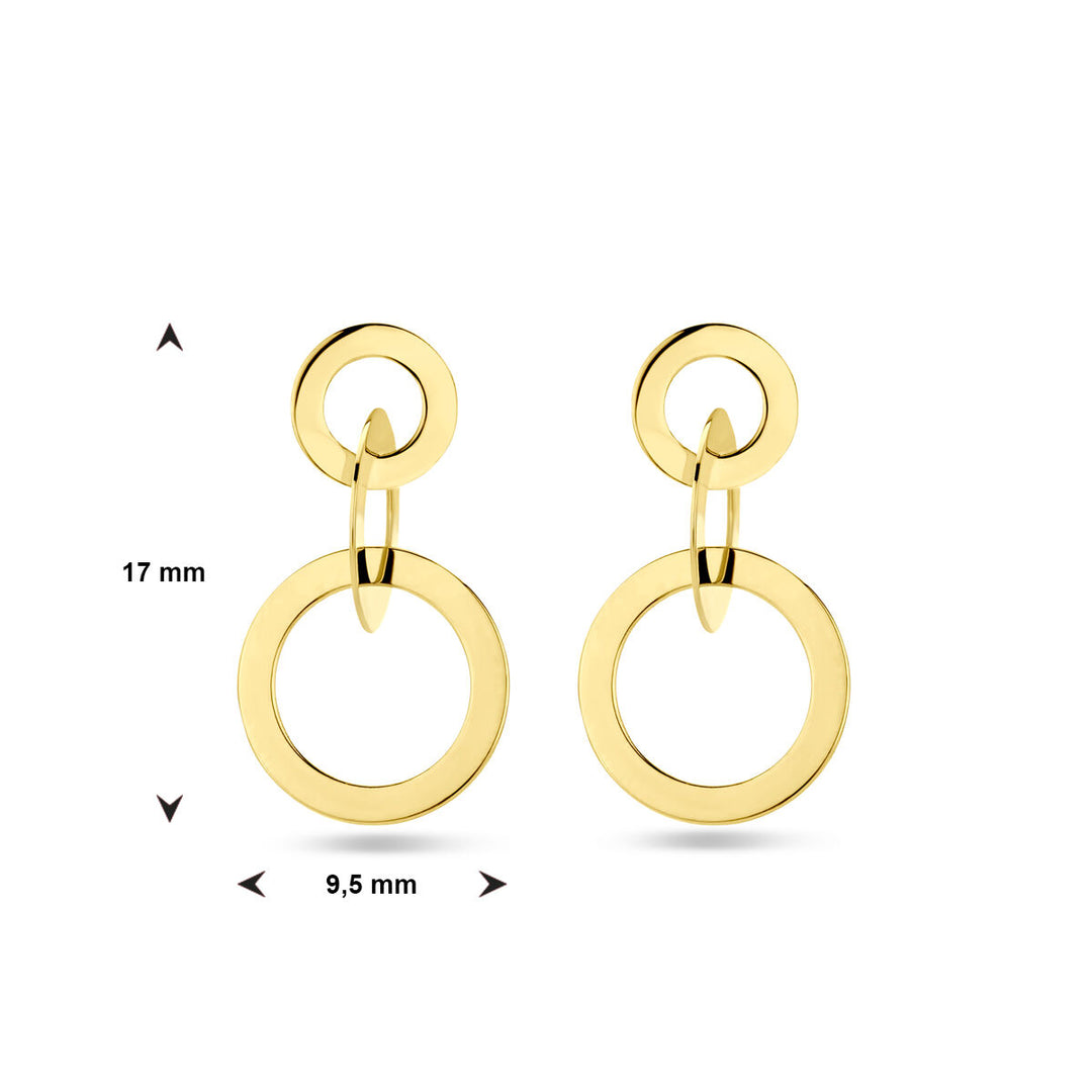 Ohrringe Kreise 14K Gelbgold
