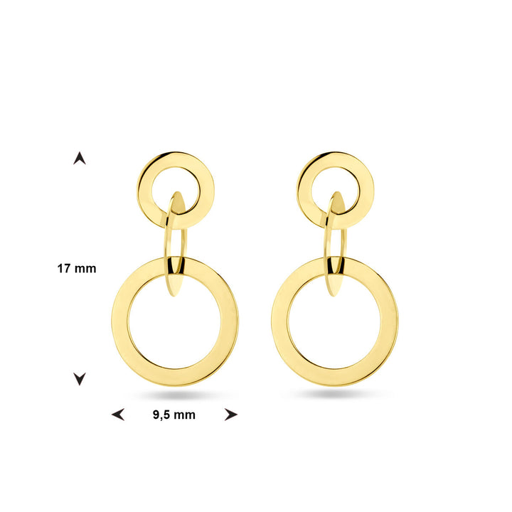Ohrringe Kreise 14K Gelbgold