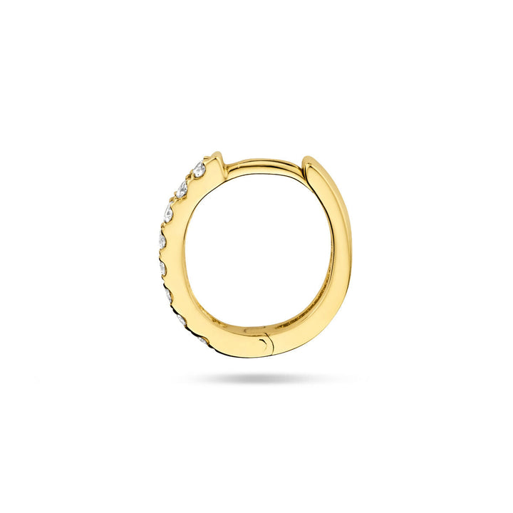 Tropfenohrring-Diamant, 0,075 ct g SI pro Stück, 14-karätiges Gelbgold