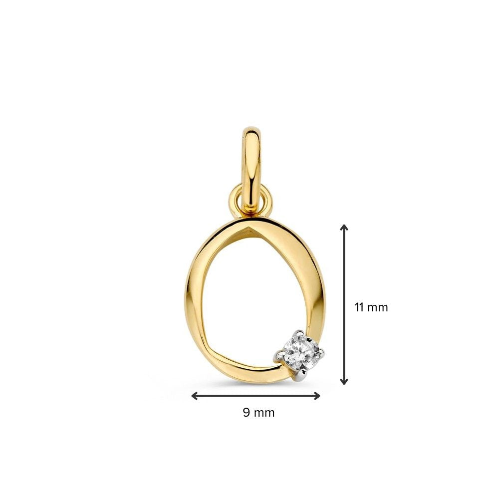 Anhänger Gelbgold Zirkonia