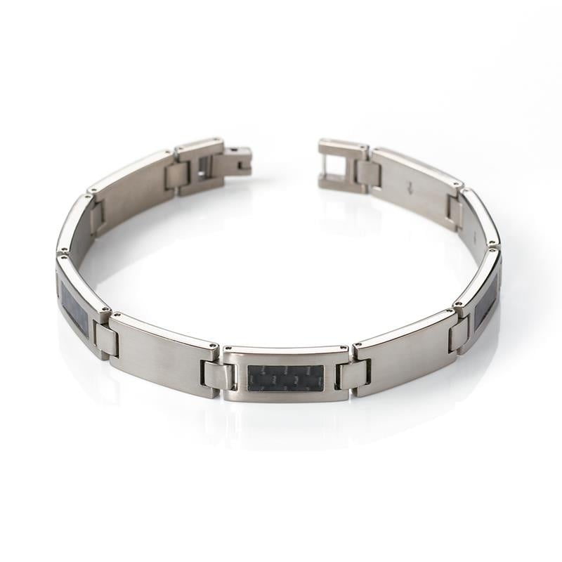Titan-Armband mit carbonfarbenen Elementen und mattem Finish