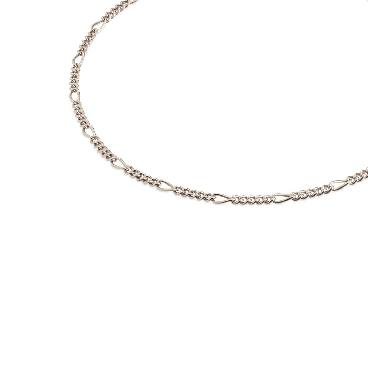 Titanium Collier mit glänzenden und matten Elementen in silberner Farbe