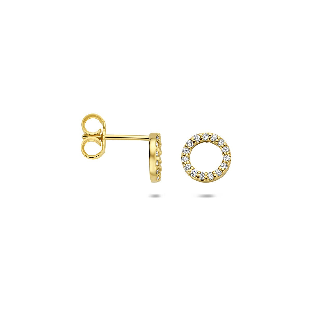 14k Gelbgold Ohrstecker mit lab grown Diamant