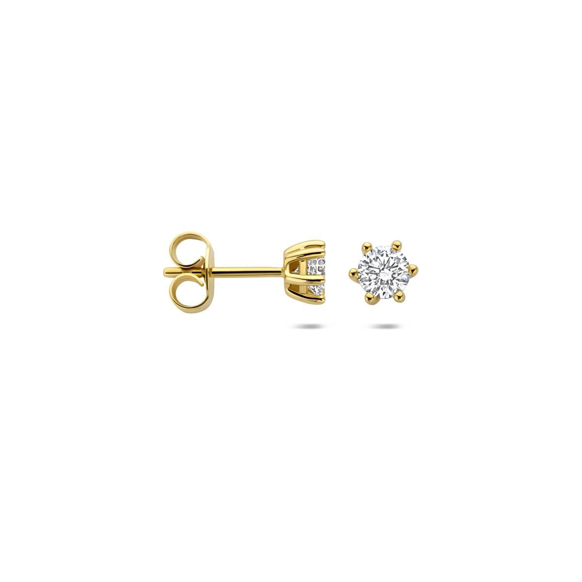 Goldohrstecker mit im Labor gezüchteten Diamanten – 14k Gelbgold