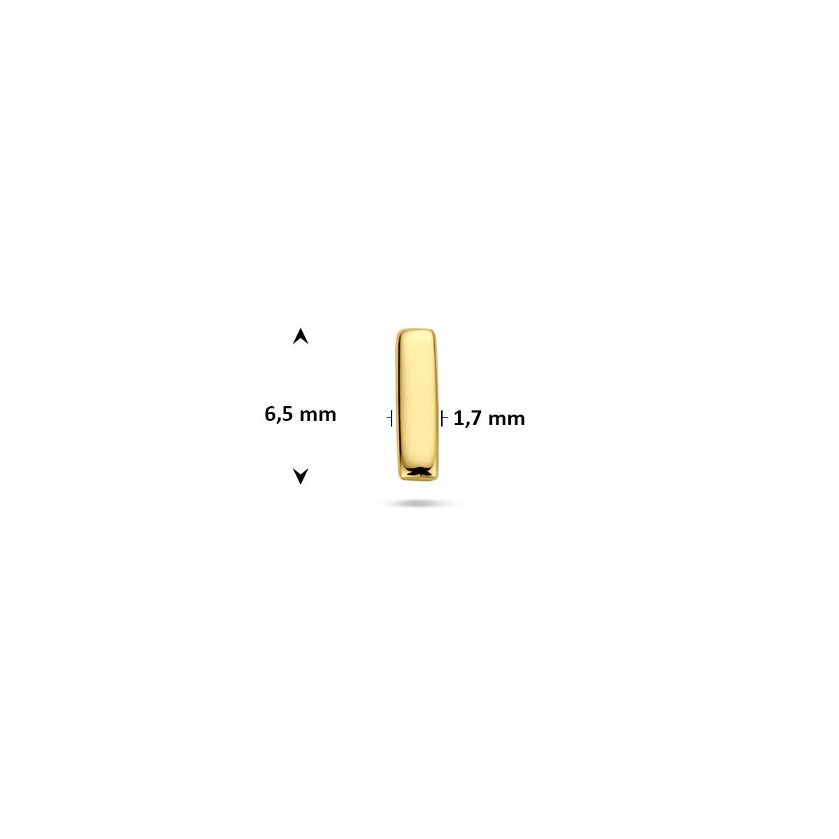 Vergoldetes Silber-Flat-Back-Piercingbalken – 925er Silber