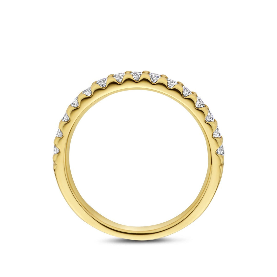 Gouden dames ring met lab grown diamant – 14k geelgoud